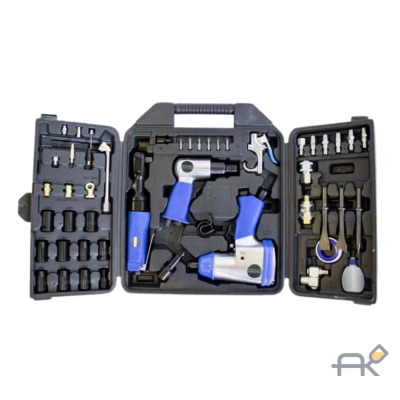 Набор инстр. с аксессуарами50пр(гайковерт-1/2.320н/м.пневмозач.маш.-6мм. 25000об/мин.пневмотрещ.-1/2.68н/м.пневмозубило.подкачка.) (RF-RP7850-50 (RP7412. ST-5540. RP17)